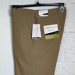Perry Ellis Portfolio Men's ModFit Stretch Resolution Pants tan 32x32 $95